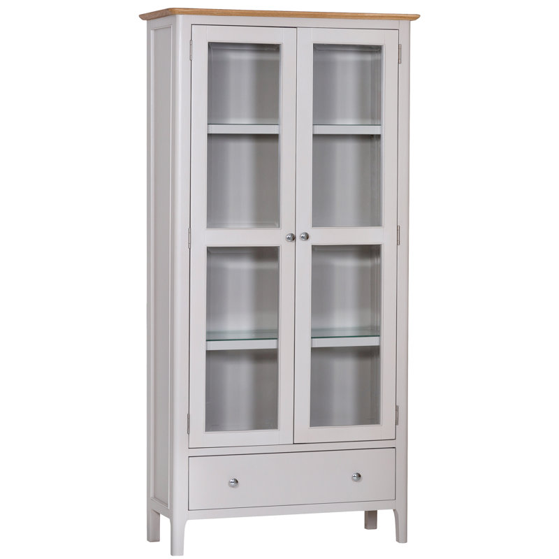 Brambly Cottage Alysa Display Cabinet With Lighting Reviews Brambly Cottage Alysa Display Cabinet