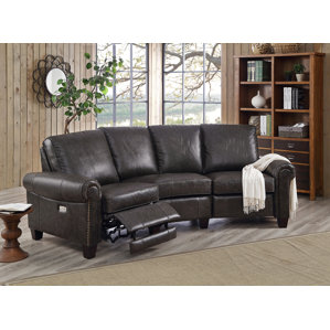 Arlington Leather Reclining Sectional ..