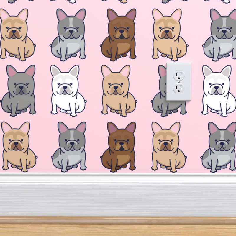 Brayden Studio Steyning French Bulldogs Peel And Stick Wallpaper