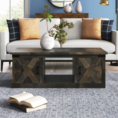 Hungerford Farmhouse 48-inch Coffee Table, No Assembly Required INCOMPLETE 