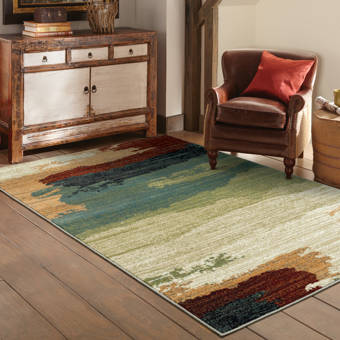 Highland Dunes Lilian Floral Handmade Tufted Aqua Blue Cream Area Rug Wayfair