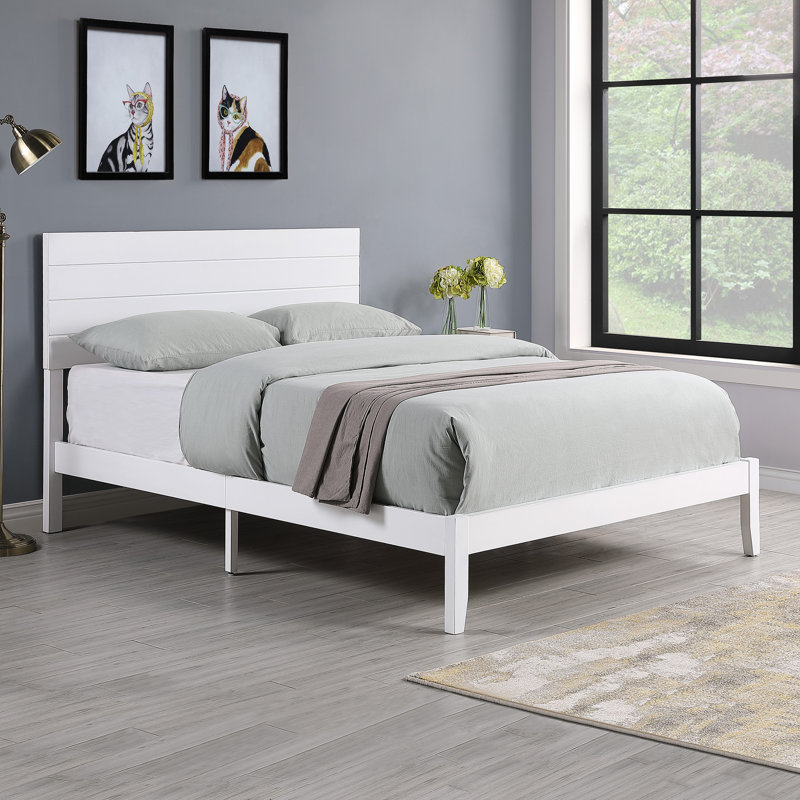 White Queen Platform Bed