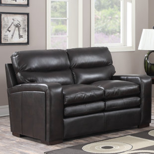 Go to store & view more images Latitude Run Womac Leather Loveseat