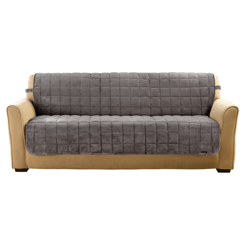 Sure Fit Deluxe Comfort Quilted Armless Box Cushion Sofa Slipcover
