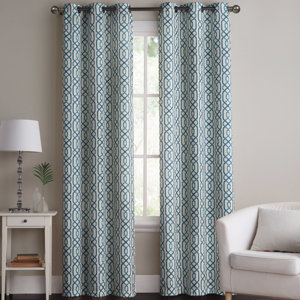 Applin Geometric Blackout Grommet Curtain Panels (Set of 2)