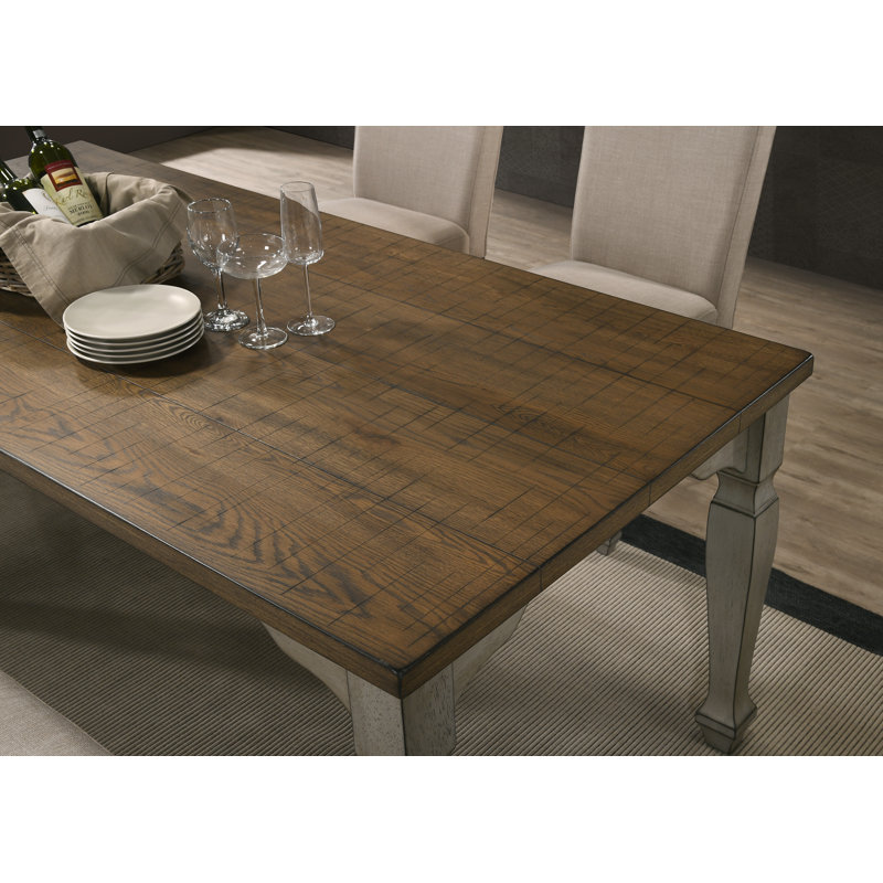 Ophelia Co Remus Antique Grey And Dark Oak Finished Wood Dining Dark Oak Finished Wood Dining