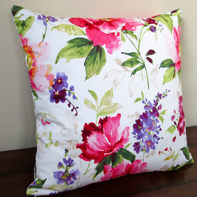 Artisan Pillows Colorful Flowers Cotton Pillow Cover Wayfair