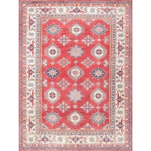 Super Kazak Hand-Knotted Area Rug