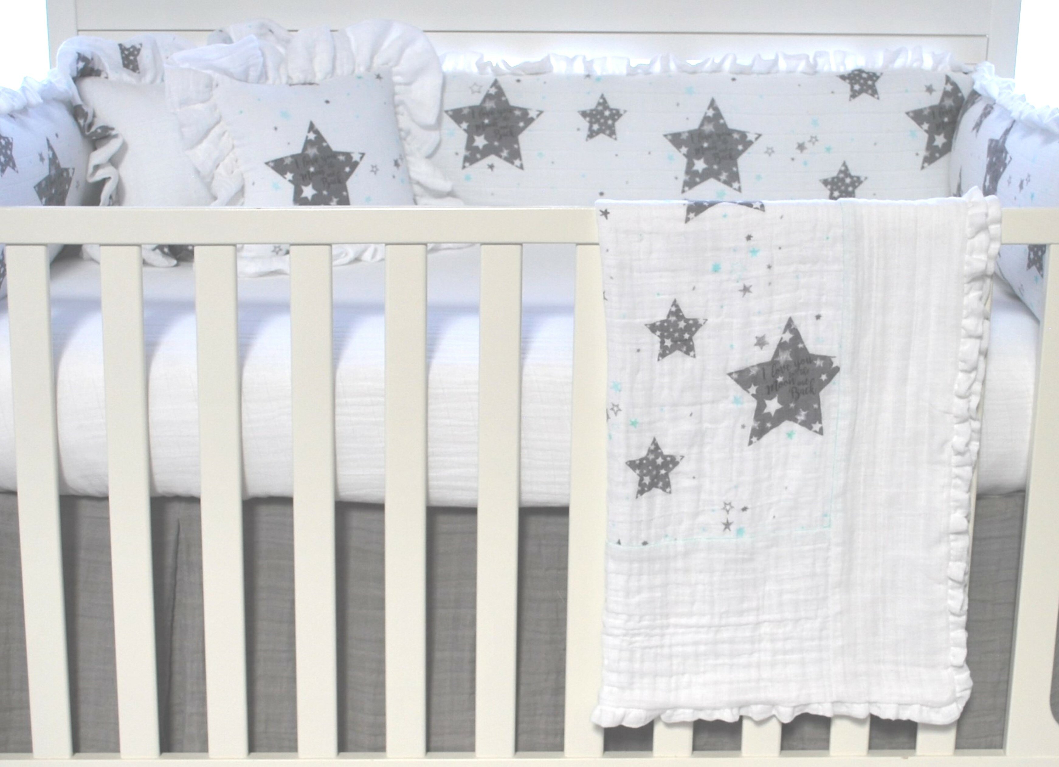 Blueberrie Kids Stars Love You To The Moon Fitted Crib Sheet Wayfair