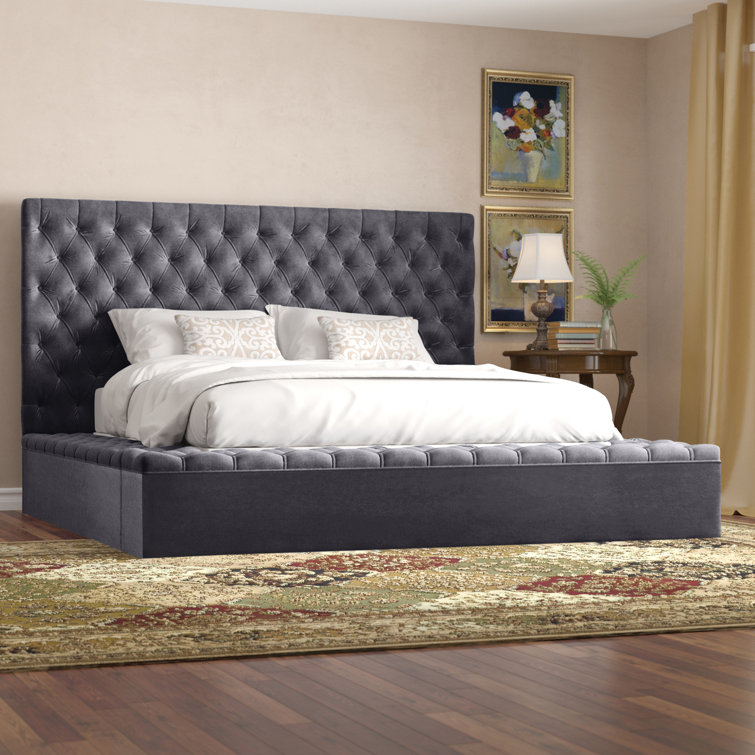 Willa Arlo Interiors Geralyn Queen Tufted Upholstered Storage Platform Bed Reviews Wayfair