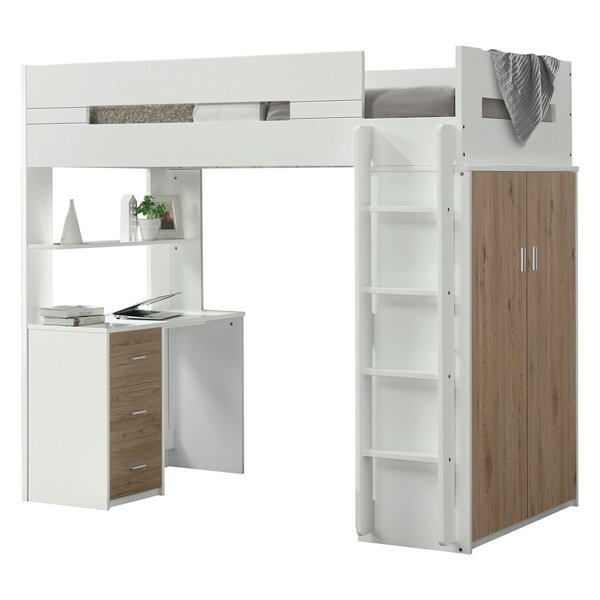 bunk bed with loft and desk