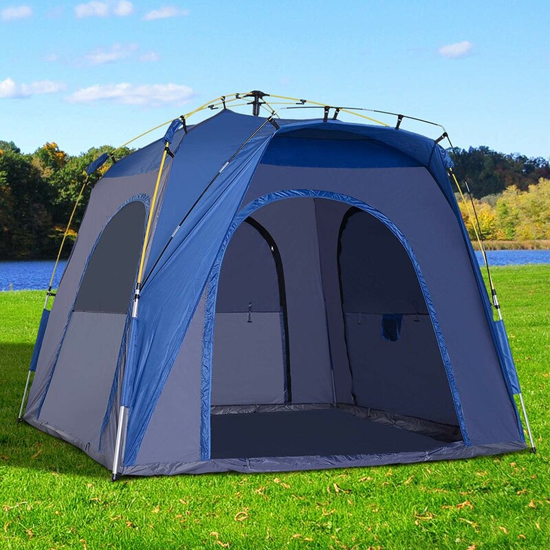 Outsunny Hydraulic Pop-Up Camping 5 Person Tent & Reviews | Wayfair