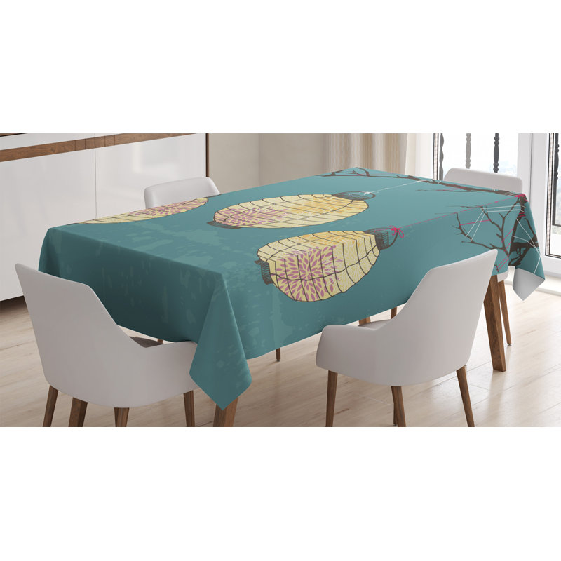 East Urban Home Ambesonne Lantern Tablecloth 3 Paper Lanterns