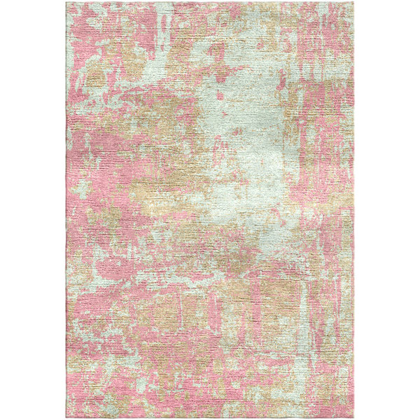 Arma Handloom Pink/Green Area Rug | Wayfair