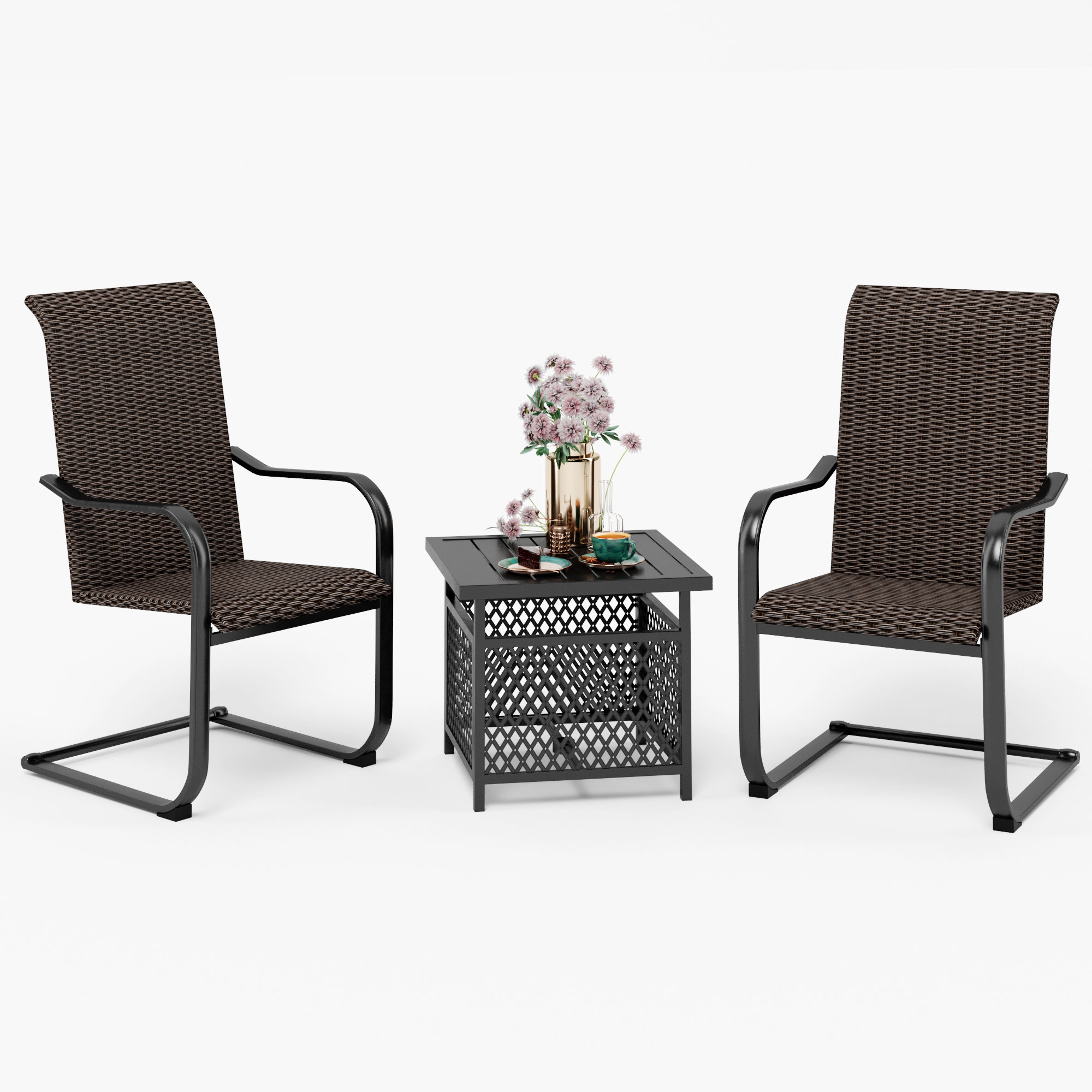 2 person rattan dining set