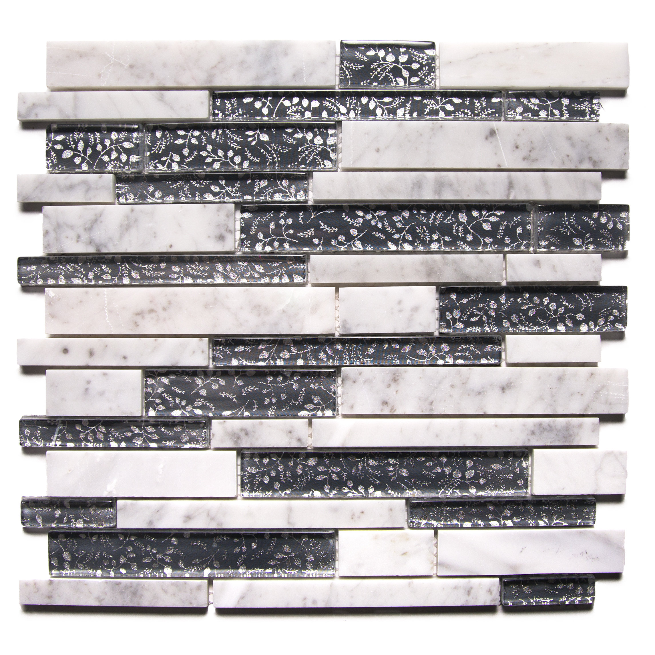 Glass Mosaic Tile With Black Combination Mix Gold Star//1/ Sheet