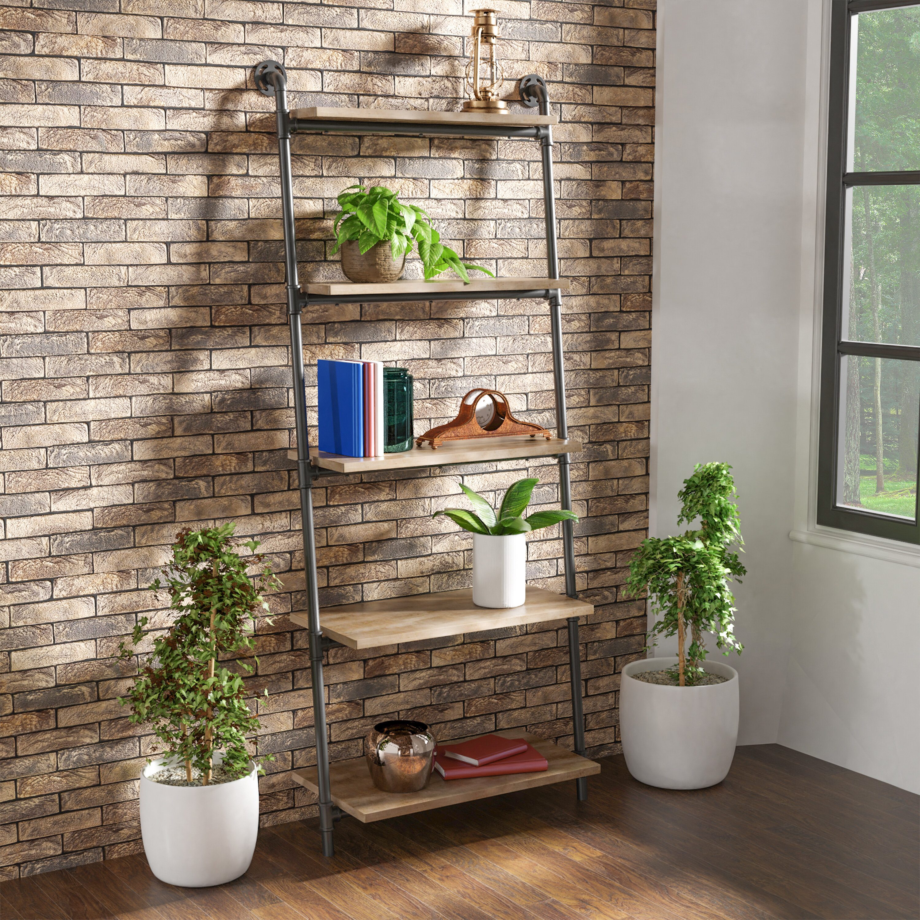 17 Stories Hollingsworth Ladder Bookcase Wayfair