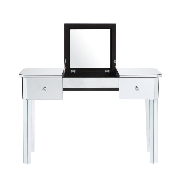 Rosdorf Park Lippert 2 Drawers Vanity With Mirror Wayfair Ca