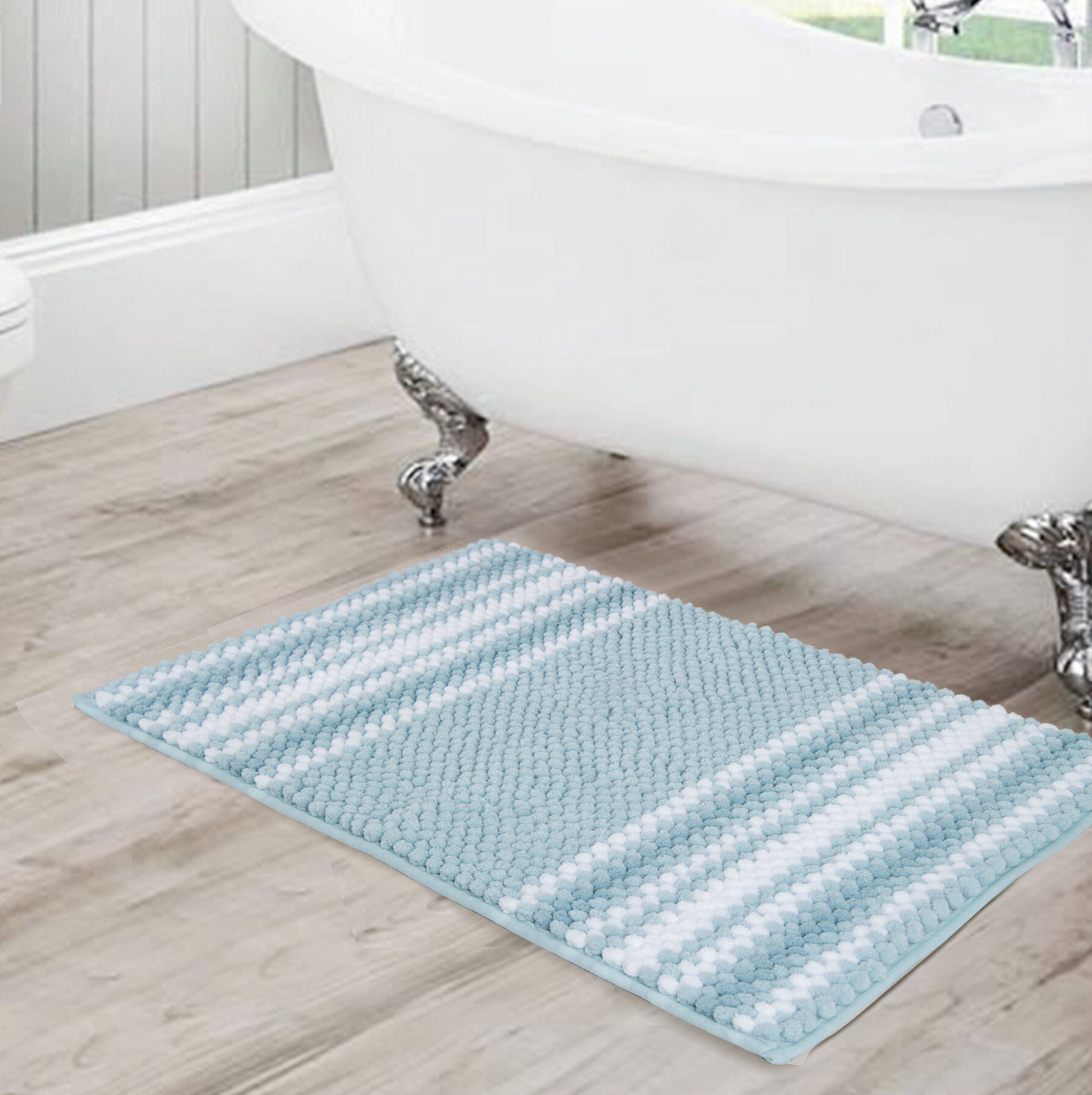 Irvine Rectangular Polyester Non Slip Striped Bath Rug Reviews Joss Main