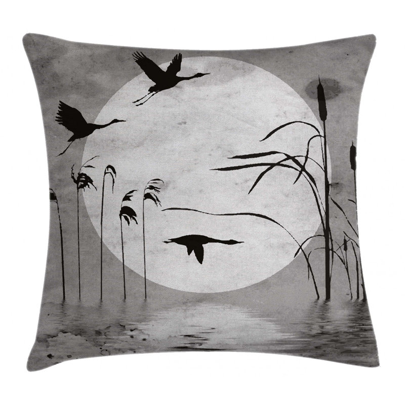 East Urban Home Sunset Horizon Background Flying Heron Indoor Outdoor 40 Throw Pillow Cover Wayfair