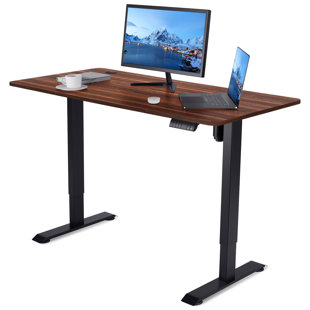 ONTRY Standing Desk 47 Inch Height and Width Adjustable Stand up Desk with Crank Handle for Office Home Black 