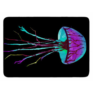 Night Of Jellyfish by Ivan Joh Bath Mat