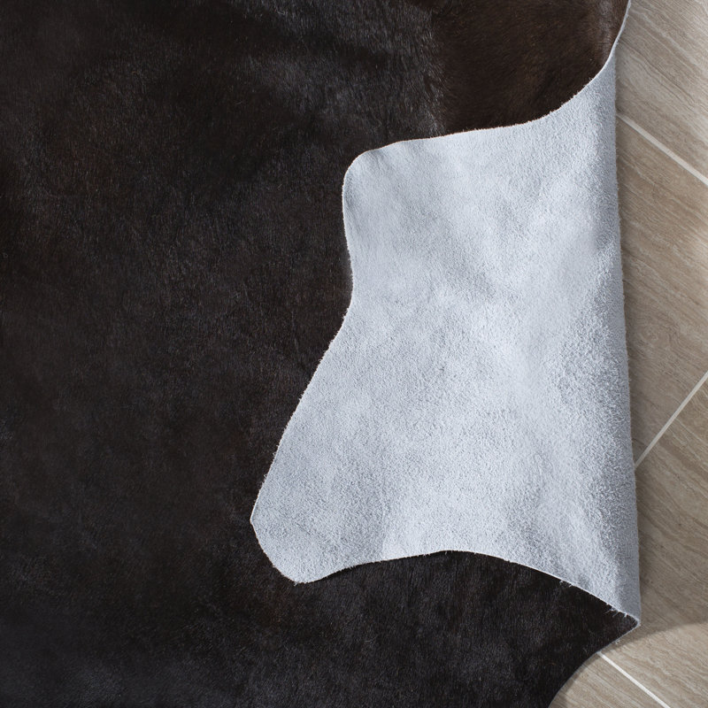 Fansler Cowhide Handwoven Black Brown Abstract Area Rug Reviews