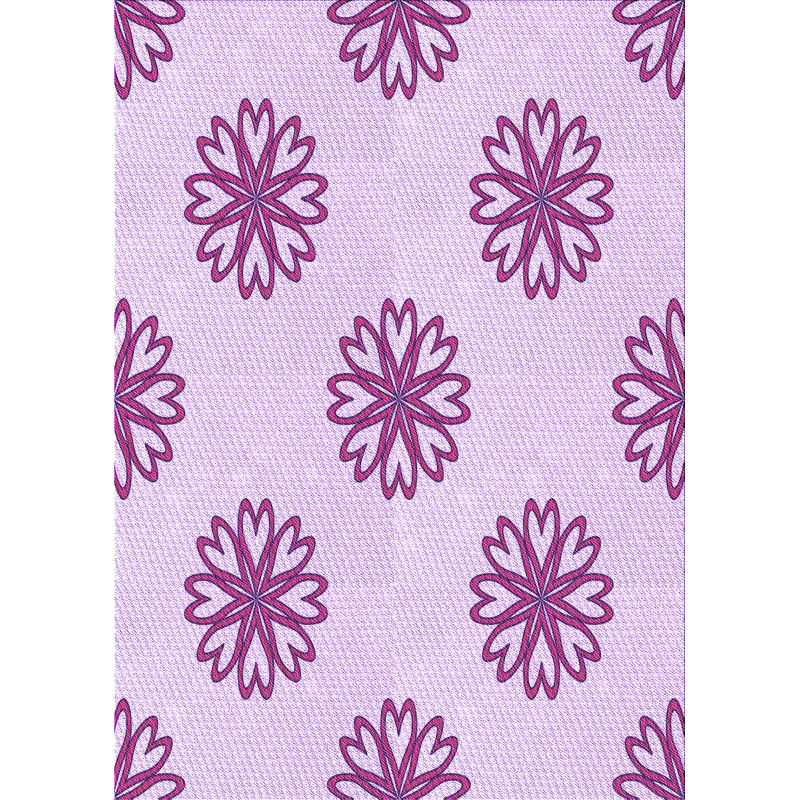 East Urban Home Floral Wool Purple Pink Area Rug Wayfair