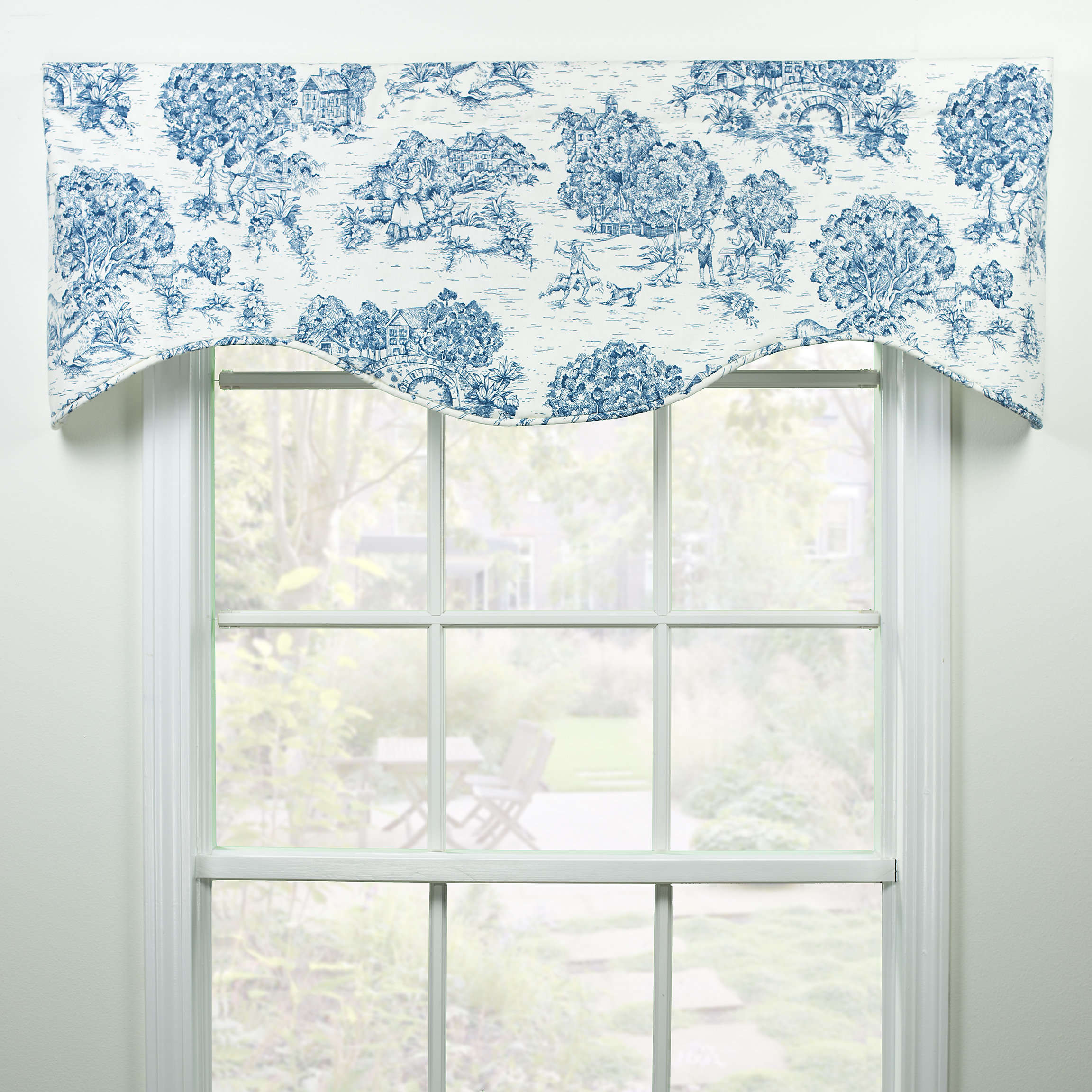 Ophelia Co Jetton Toile 51 Window Valance Wayfair
