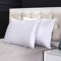 Pure Silk Satin Pillowcase Solid Square Soft Summer Pillowcase Bedroom Decor G