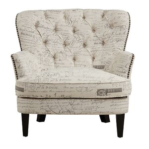Timothee Script Upholstered Armchair