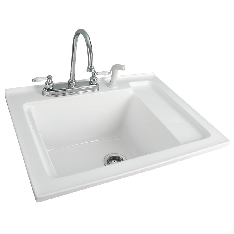 Hazelwood Home 30 5 X 22 Drop In Laundry Sink Reviews Wayfair Ca