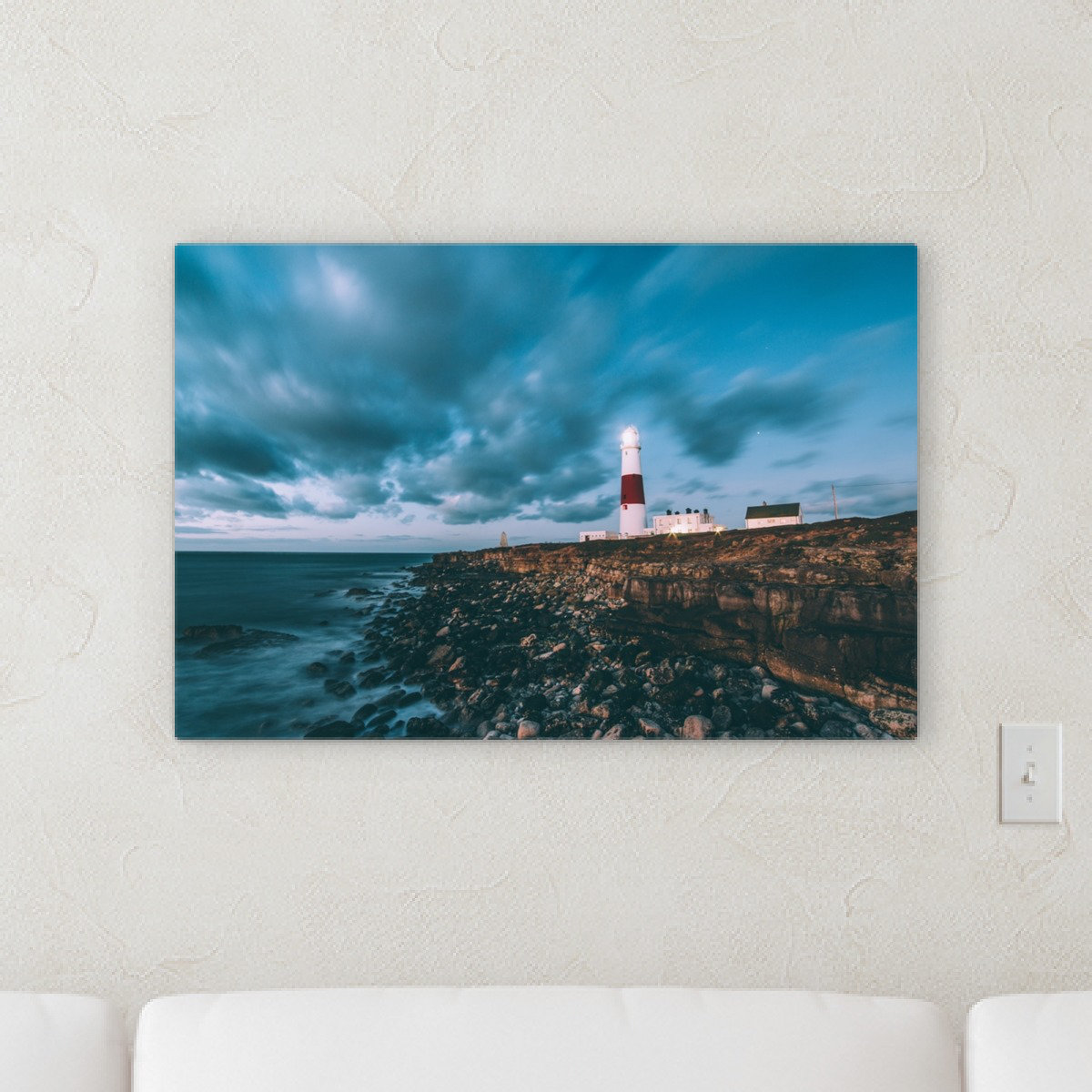 PORTLAND HEAD LIGHT LIGHTHOUSE OCEAN PAINTING CANVAS GICLEE 8X10 ART PRINT
