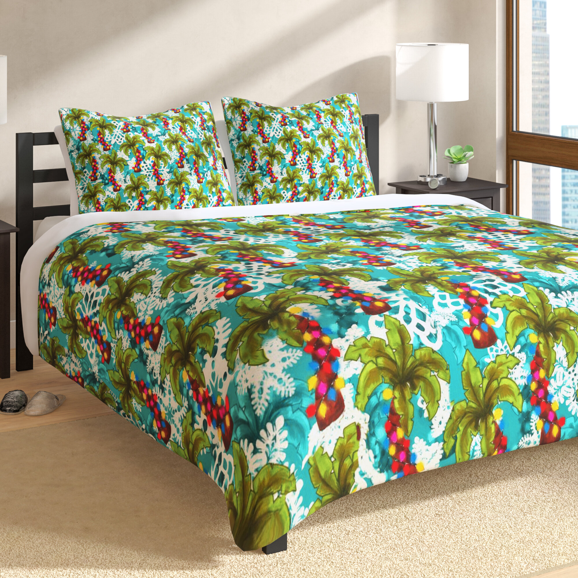 East Urban Home Tropical Christmas Duvet Cover Set Wayfair