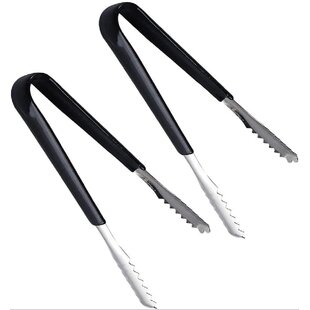 Chef Craft Clam Shell Stainless Steel Tongs 4-Pack 9-Inches Long