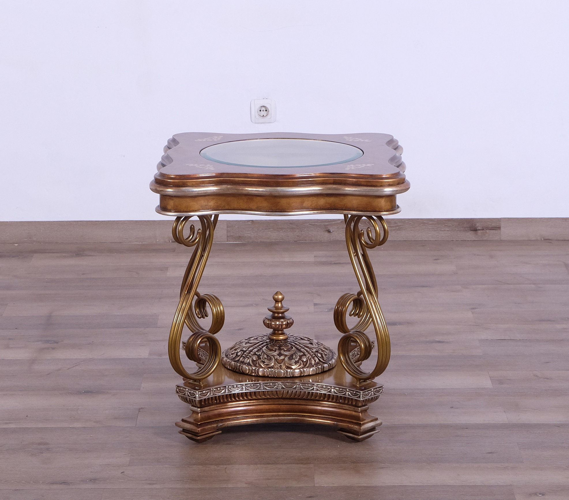 EuropeanFurniture Raffaello II 26'' Tall Glass Pedestal End Table Wayfair