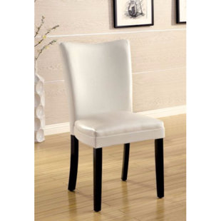 Review Rohando Leather Upholstered Dining Chair (Set of 2) by Red Barrel Studio
