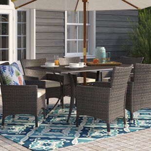 Tellara Outdoor 7 Piece Dining Set with Cushions