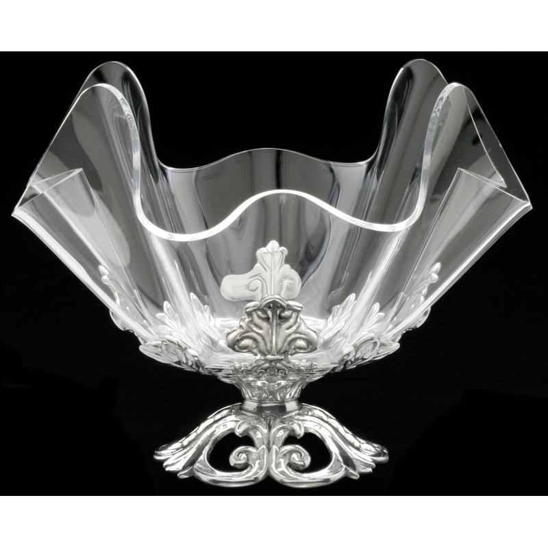 Fleur De Lis Acrylic Stand Serving Bowl