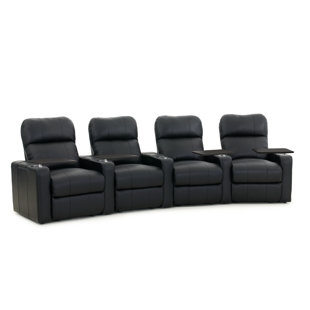 Go to store & view more images Latitude Run Diamond Stitch Home Theater Row Curved Seating (Row of 4)