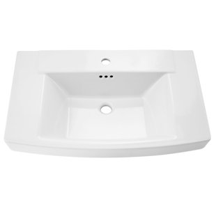 Go to store & view more images American Standard Townsend Rectangular Pedestal Bathroom Sink with Overflow