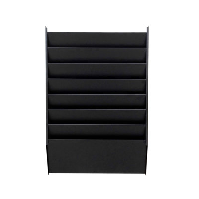 FixtureDisplays 7-Tier Wall Cubicle Mount File Holder Literature Display Letter Slot Workorder Hold