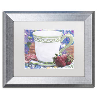 Trademark Art Tea Party Bear 2 Framed Painting Print On Canvas