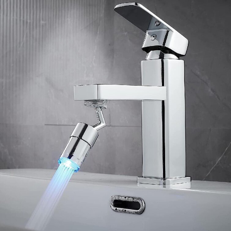 Bathroom Faucet Deck Mounted Single Hole & Handle Chrome Sink Pull Out Mixer Tap