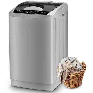 10 Program 8 Water Level Selection ZENSTYLE Mini Automatic Washing Machine 1.6 Cu.ft Compact Design 10 LBS Top Load Laundry Washer and Spinner with Drain Pump 