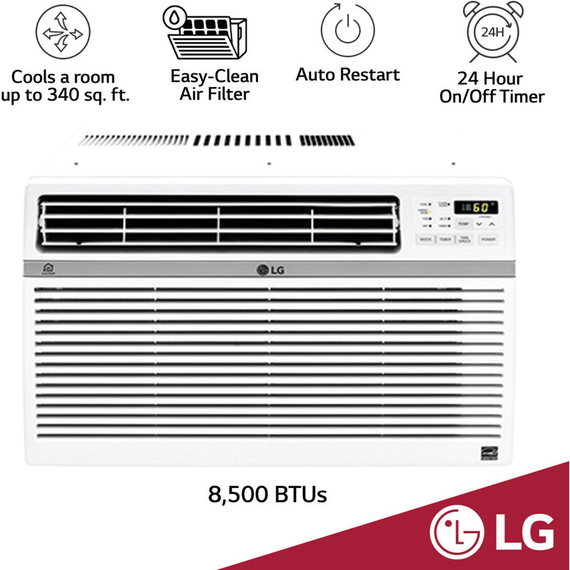 Lg 8 000 Btu Energy Star Window Air Conditioner With Remote And Wifi Control Reviews Wayfair