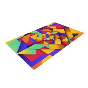 Danny Ivan Shapes II Geometric Yellow/Purple Area Rug