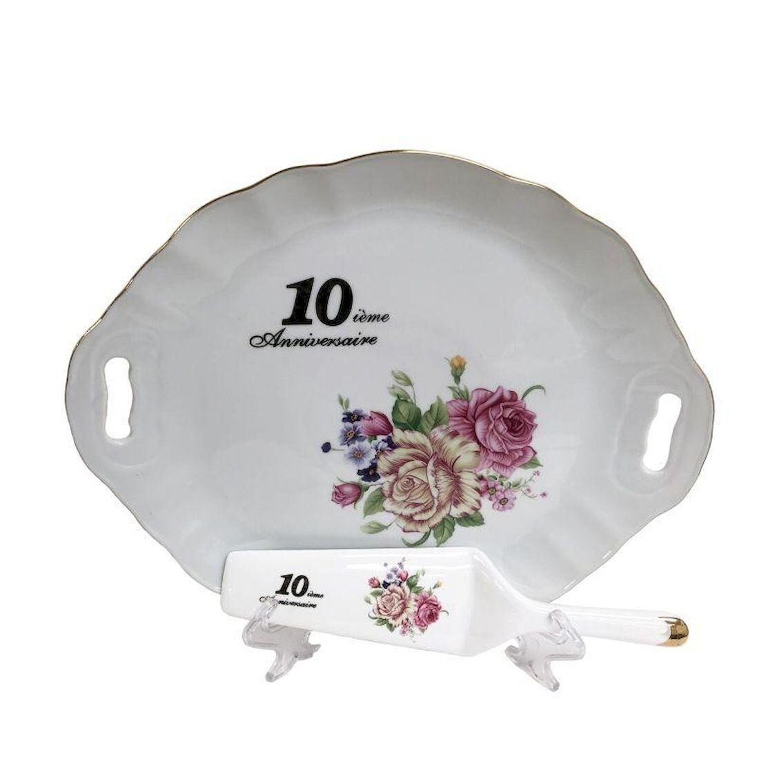 Red Barrel Studio Bnai 10ieme Anniversaire Floral Cake Stand Wayfair