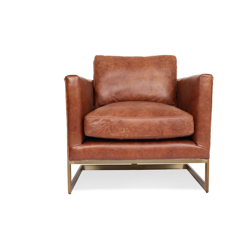 Brayden Studio Cavin 31 W Top Grain Leather Lounge Chair Reviews Wayfair