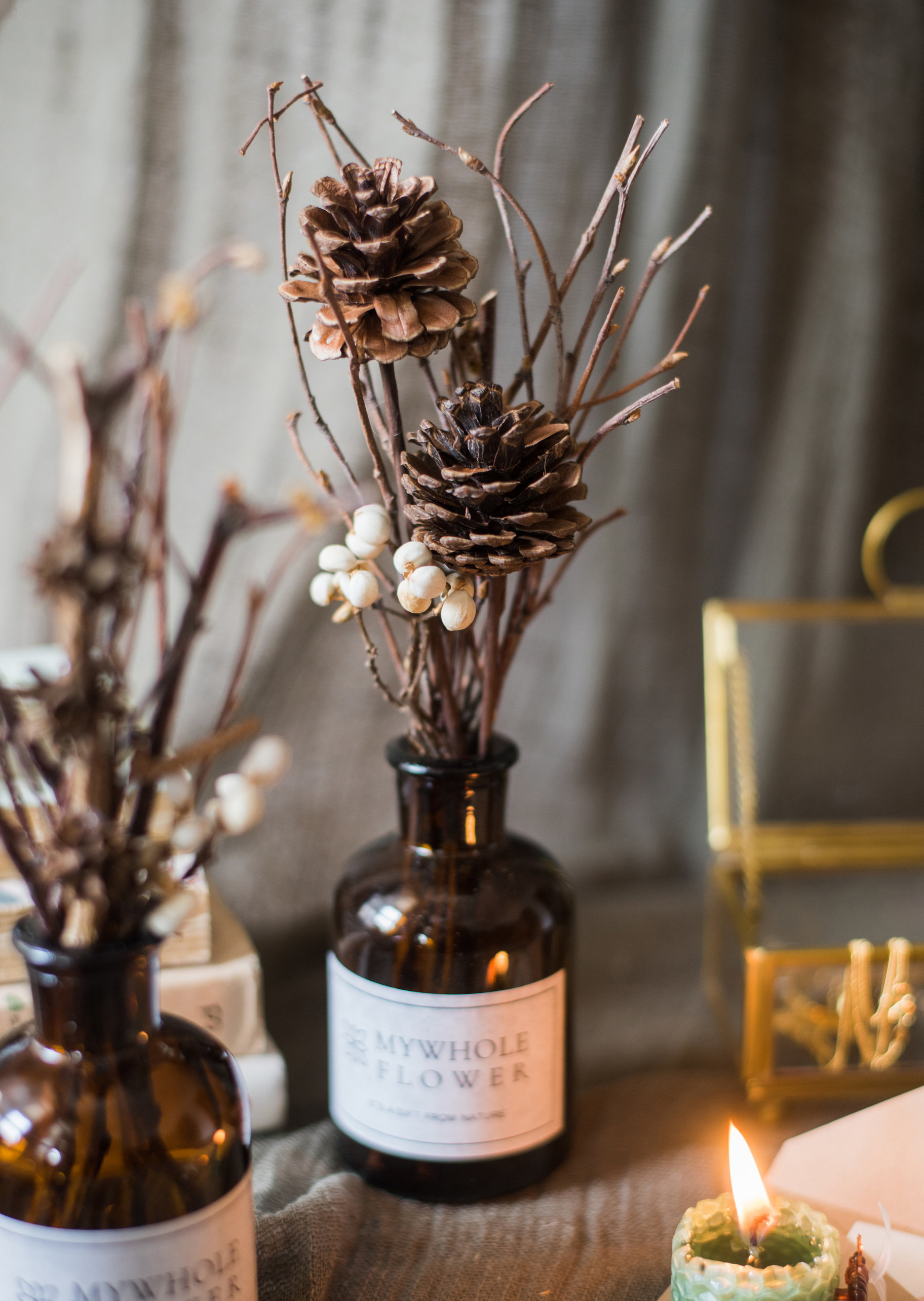 Gracie Oaks Natural Dried Flower Branches Floral Arrangements and